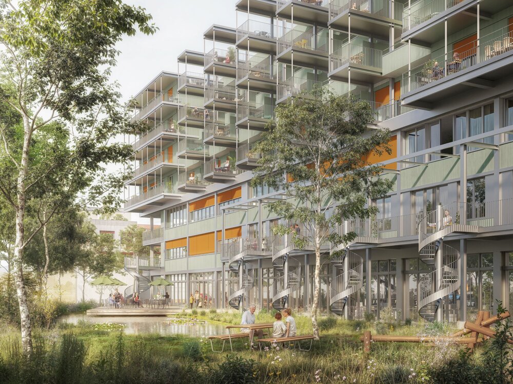 Wohn- und Gewerbehaus mit Fjordgarten